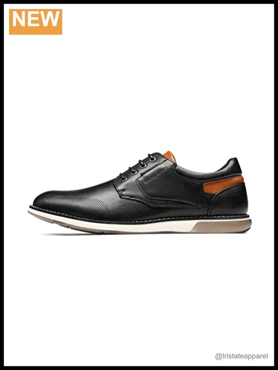 Men\'s Dress Oxfords Casual Derby Sneakers | Breathable Perforated Synthetic main image 6